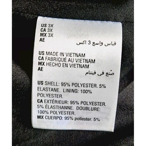 Bar III Plus Size 3X Black Suit Separate Open Front Blazer Jacket Lace Up Sides - Picture 6 of 7